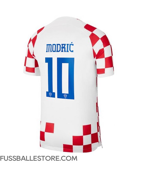 Günstige Kroatien Luka Modric #10 Heimtrikot WM 2022 Kurzarm